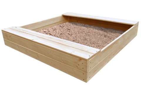 DUŻA PIASKOWNICA DREWNIANA DZIECIĘCA 120cm + PLANDEKA POLSKI PRODUCENT