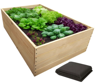 WARZYWNIAK SKRZYNIA NA WARZYWA INSPEKT DREWNIANY 60x120 PODWYŻSZANY 36cm