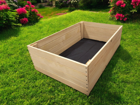 WARZYWNIAK SKRZYNIA NA WARZYWA INSPEKT DREWNIANY 60x120 PODWYŻSZANY 36cm