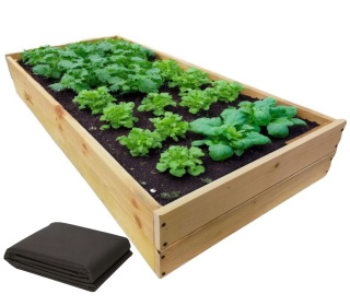 WARZYWNIAK ZIELNIK SKRZYNIA NA WARZYWA INSPEKT DREWNIANY 60x120 NISKI 18cm