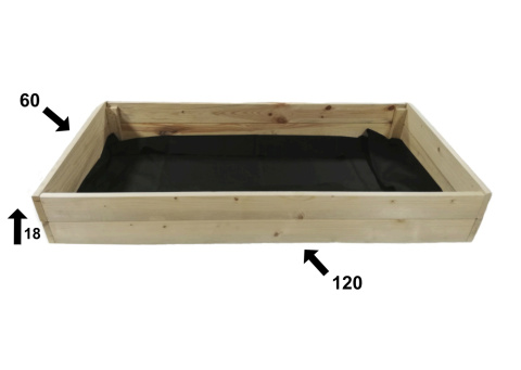 WARZYWNIAK ZIELNIK SKRZYNIA NA WARZYWA INSPEKT DREWNIANY 60x120 NISKI 18cm WARZYWNIAK ZIELNIK SKRZYNIA NA WARZYWA INSPEKT DREWNIANY 60x120 NISKI 18cm