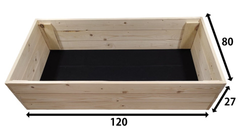 WARZYWNIAK ZIELNIK SKRZYNIA NA WARZYWA INSPEKT DREWNIANY 80x120 WYSOKI 27cm WARZYWNIAK ZIELNIK SKRZYNIA NA WARZYWA INSPEKT DREWNIANY 80x120 WYSOKI 27cm