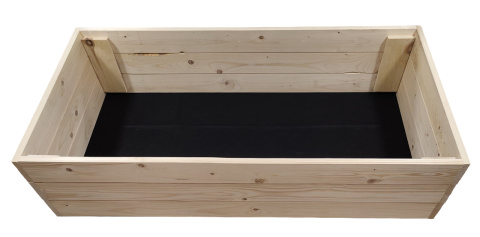 WARZYWNIAK ZIELNIK SKRZYNIA NA WARZYWA INSPEKT DREWNIANY 80x120 WYSOKI 27cm