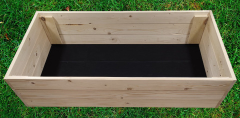 WARZYWNIAK ZIELNIK SKRZYNIA NA WARZYWA INSPEKT DREWNIANY 80x120 WYSOKI 27cm